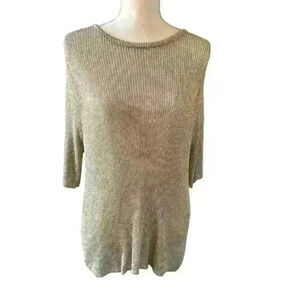 CHICO’S Metallic Mix Ainsley Pullover Sweater size XL. Chico's size 3